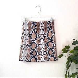 NWT PrettyLittleThing Snake Print Skirt